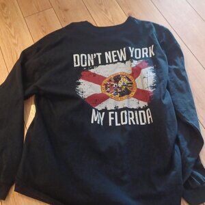 Gildan Men's Fun Graphic" Don't New York My Florida" LS Tee Shirt NWOT 2 XL